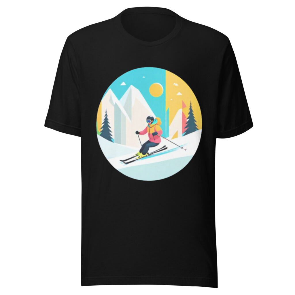 Sunlit Descent – Vibrant Ski